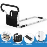 Cuzieey Bed Rails for Elderly Adults Safety: Adjustable Bedside Assist Bar for Seniors - Side Bed Railing Handle Support Guard - Bedrails Slides Under Mattress Fit King Size Queen Full Twin Beds