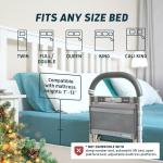 Lunderg Bed Assist Rail for Seniors with Motion-Activated Light & Storage Pocket - Easy to Install Bed Rails for Elderly Adults Safety & Post-Surgery - Helps Reduce Falls & Support Independence