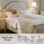 NIMOOD C5 Pro Bed Rails for Elderly Adults Safety - Foldable Bed Assist Rail with Adjustable Height, Bed Cane with Non-Slip Wider Handrail, Motion Sensor Light Fits King Queen Twin Beds