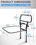 Sangohe Heavy Duty Bed Rails for Senior & Elderly and People Falling Out of Bed - Foldable Bed Assist Handle - 504E