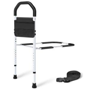 MNIENT Bed Rails for Elderly Adults Safety - ASTM Approved Bed Side Rail for Seniors with Support Leg,Two-side Storage Bag, Non-Slip Bed Assist Cane Guard,Adjustable Bedrails for King,Queen,Full,Twins