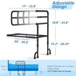 KingPavonini Bed Rails for Elderly Adults Safety ASTM Compliant, 2026 Upgraded Railings for Seniors with 9-Level Adjustable Handles, Stable Bed Cane Hold up to 400 lbs, Storage Bag & Tool-Free