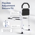 MNIENT Bed Rails for Elderly Adults Safety - ASTM Approved Bed Side Rail for Seniors with Support Leg,Two-side Storage Bag, Non-Slip Bed Assist Cane Guard,Adjustable Bedrails for King,Queen,Full,Twins