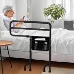 KingPavonini Bed Rails for Elderly Adults Safety ASTM Compliant, 2026 Upgraded Railings for Seniors with 9-Level Adjustable Handles, Stable Bed Cane Hold up to 400 lbs, Storage Bag & Tool-Free
