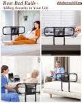 Bed Rails for Elderly Adults Safety, Extended Bed Assist Rail for Seniors with Motion Sensor Light - Adjustable Side Bed Guard Rails Handle Support Bar with Storage Bag, Fit King Queen Full Twin Beds