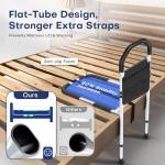 MNIENT Bed Rails for Elderly Adults Safety - ASTM Approved Bed Side Rail for Seniors with Support Leg,Two-side Storage Bag, Non-Slip Bed Assist Cane Guard,Adjustable Bedrails for King,Queen,Full,Twins