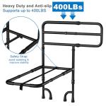 KingPavonini Bed Rails for Elderly Adults Safety ASTM Compliant, 2026 Upgraded Railings for Seniors with 9-Level Adjustable Handles, Stable Bed Cane Hold up to 400 lbs, Storage Bag & Tool-Free