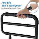 KingPavonini Bed Rails for Elderly Adults Safety ASTM Compliant, 2026 Upgraded Railings for Seniors with 9-Level Adjustable Handles, Stable Bed Cane Hold up to 400 lbs, Storage Bag & Tool-Free