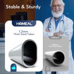 HOMEAL Bed Rails for Elderly Adults Safety, ASTM Approved Adjustable Bedside Assist Rail for Seniors with Sensor Light, Non-Slip Ergonomic Handle & Support Bar, 350lb Tested, Fixing Strap (Grey)