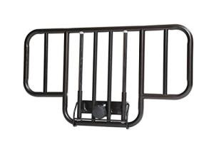 Drive Medical No Gap Deluxe Half Length Side Bed Rails with Brown Vein Finish, Brown Vein, Half Length - 2 Count