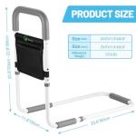 Moodooy Bed Rails for Elderly Adults Safety,Bed Rail for Seniors,Bed Rails for Queen,Bed Safety Rail for Elderly Adult,Bed Safety Rail with Strap,Adjustable Bed Rail for Elderly,Couch Rail,Sofa Rail