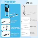 Moodooy Bed Rails for Elderly Adults Safety,Bed Rail for Seniors,Bed Rails for Queen,Bed Safety Rail for Elderly Adult,Bed Safety Rail with Strap,Adjustable Bed Rail for Elderly,Couch Rail,Sofa Rail