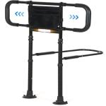 Bed Rails for Elderly Adults Safety - Elderly Assistance Products, Bedrails for Rlderly Adults Grab Bar Bed Handrails, Bed Rail with Pocket, Motion Sensor Light Fits King, Queen, Full, Twin (Black)