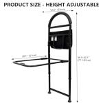 Ceither ASTM Approved Bed Rails for Elderly Adults Safety - 330lbs Weight Capacity, Height Adjustable Non-Slip Handle with Fixing Strap, Tool-Free Installation for Seniors/Pregnant/Disabled