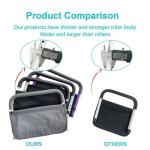 AOHHL Bed Rails for Elderly Adults Safety Adjustable Heights Storage Pocket Assist Support Side Railings for Seniors Citizens Slides Under Mattressbed Cane Bed Guard Bed Handles Bars(White)