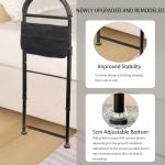 Ceither ASTM Approved Bed Rails for Elderly Adults Safety - 330lbs Weight Capacity, Height Adjustable Non-Slip Handle with Fixing Strap, Tool-Free Installation for Seniors/Pregnant/Disabled