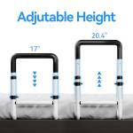 Adjustable Bed Rail for Elderly Adults: Bedside Support for Seniors, Fits King‑Queen‑Full‑Twin, Heavy-Duty Medical Device for Home and Hospital Use, 300 lb Capacity