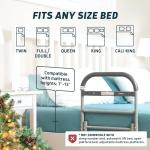 Lunderg Large Bed Assist Rail for Seniors with Motion-Activated Light & Non-Slip Bar - Easy to Install Bed Rails for Elderly Adults Safety & Post-Surgery - Helps Reduce Falls & Support Independence
