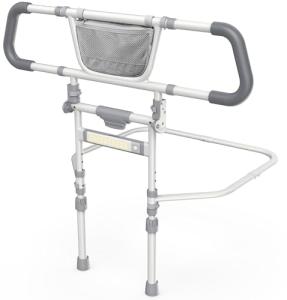 Packve Foldable Bed Rails for Elderly Adults Safety - Bed Side Assist Rail for Seniors with Extendable Guard Rails & Storage Bag, Adjustable Height Bedrails for Queen King Full Size Bed