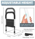 BOLESHU Bed Rails for Elderly Adults Safety, Medical Bed Assist Rail for Seniors, Bedrails for King Twin Full Size Bed, Height Adjustable Bedside Railing Grab Bar Handle with Storage Bag