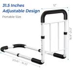 BigDolphin Bed Rails for Elderly Adults Safety 2026 Upgrade - ASTM Compliant Adjustable Bed Cane with Non-Slip Ergonomic Handle & Storage Pocket, Bed Railings for Seniors Support 350 LBS, Tool-Free