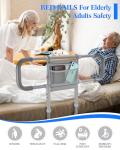 Bed Rails for Elderly Adults Safety, Extended Bed Assist Rail for Seniors with Motion Sensor Light - Adjustable Side Bed Guard Rails Handle Support Bar with Storage Bag, Fit King Queen Full Twin Beds