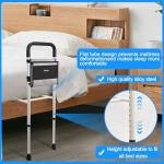 PidmFoy Bed Rails for Elderly Adults Safety, Height Adjustable Bed Cane, Bed Assist Rails for Seniors with Support Feet, Bedrails for Elderly Adults Grab Bar Handrails for Most Genre