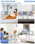 Bed Rails for Elderly Adults Safety, Extended Bed Assist Rail for Seniors with Motion Sensor Light - Adjustable Side Bed Guard Rails Handle Support Bar with Storage Bag, Fit King Queen Full Twin Beds