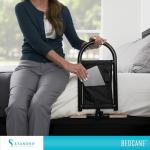 Stander BedCane, Adult Bed Rail and Support Handle, Bedside Safety Elderly Stand Assist with Organizer Pouch, ASTM Safety Approved Bedrail