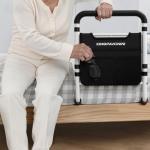 Bed Rails for Elderly Adults Safety - 2026 Upgrade - ASTM Compliant, Adjustable Bed Cane with Non-Slip Ergonomic Handle & Storage Pocket, Bed Railings for Seniors Load 400 LBS, Tool-Free Assembly