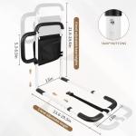 NobrNyanT Bed Rails Grab Bar Bed Handrails for Elderly Adults Safety, Bed Cane for Seniors with Foam Handle and Storage Pocket, Adjustable Bedside Assist