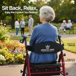 Foldable Rollator Walker for Seniors with Seat