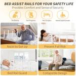 FAYITING Bed Rails for Elderly Adults Safety, Folding Bed Assist Rails for Seniors, Bed Handle Bedside Assist Guard Rails for Adults, Fall Prevention Safety with Collapsible Bedrails, 37x20