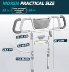 Packve Foldable Bed Rails for Elderly Adults Safety - Bed Side Assist Rail for Seniors with Extendable Guard Rails & Storage Bag, Adjustable Height Bedrails for Queen King Full Size Bed