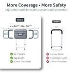 CanFord Bed Rails for Elderly Adults Safety Extended Side Assist Grab Bar Handrails for Seniors Adjustable Bed Cane with Motion Sensor Light Bed Guard Handle Bedside Railing, Fit King Queen Full Twin