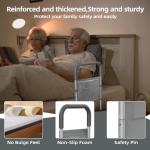 Fosdaling Bed Rails for Elderly Adults Safety: Adjustable Bed Assist Rails for Seniors & Patients with Storage Bag - Bedside Rail Handle Support Bar Bed Guard Rails - Fits King Queen Full Twin Medium