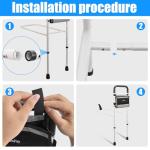 PidmFoy Bed Rails for Elderly Adults Safety, Height Adjustable Bed Cane, Bed Assist Rails for Seniors with Support Feet, Bedrails for Elderly Adults Grab Bar Handrails for Most Genre