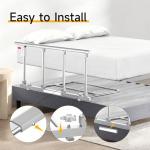 Gitaobac Bed Rails for Elderly Adults Safety, Folding Assist Handle with Motion Sensor Light, Fall Prevention Guard for Seniors & Surgery Patients, Fits Twin, Queen & King Beds, Tool-Free Assembly