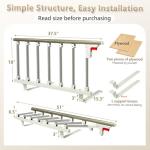 Bed Rails for Elderly Adults Safety, Folding Assist Seniors Handle Bedside Railings, Side Cane Hospital Guard Rails, Medical Half Bed Hand Rail, Handicap Bars for King Queen Size Bed Fall Prevention