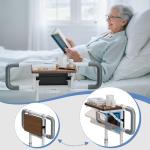 Waysse Bed Rails for Elderly Adults Safety with Foldable Side Table, ASTM Approved Adjustable Bed Assist Rail for Seniors, Non-Slip Handle, Storage Pocket, Fits Twin/Full/Queen/King