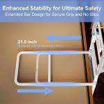 ONTHEWEI Bed Rails for Elderly Adults Safety Foldable Bed Assist Rail with Adjustable Height, Non-Slip Handle, Motion Sensor Light & Storage Pouch, Fits King Queen Full Twin Beds, Supports 350 LBS