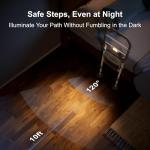 ONTHEWEI Bed Rails for Elderly Adults Safety Foldable Bed Assist Rail with Adjustable Height, Non-Slip Handle, Motion Sensor Light & Storage Pouch, Fits King Queen Full Twin Beds, Supports 350 LBS