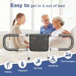 Agrish Bed Rails for Elderly Adults Safety, Adjustable Extended Bed Rails for Seniors with Pouch - 400lbs ASTM Approved Bed Side Rails, Fit for Elderly, Disabled, Pregnant
