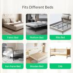 UPGOGO Folding Bed Rail for Toddlers,Baby Bed Rail Guard with Reinforced Anchor Safety System,Fit Bunk,Full Size,Queen,King,Twin(Grey,71"x23.6")