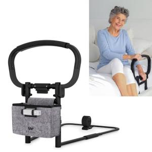 Sturdy Bed Rails for Elderly Adults Safety - Foldable & Adjustable Bed Rail - Supports up to 330lbs - Fit King, Queen, Full, Twin - Bed Guard Rail for Seniors WELLORA