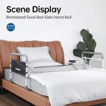 RESTISLAND Dual Bed Side Hand Rail, Bed Assist Rail Adjustable Medical Hospital Assistive Devices Bed Rails for Elderly Adults, Fits Queen, Full & Twin Beds