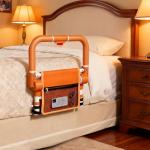 haiorjun Bed Rails for Elderly Adults Safety, Adjustable Folding Bed Assist Rails for Seniors, Foldable Bed Side Rails with Non-Slip Handle and Storage Pouch, Fits King Queen Full Twin Beds