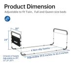 RESTISLAND Dual Bed Side Hand Rail, Bed Assist Rail Adjustable Medical Hospital Assistive Devices Bed Rails for Elderly Adults, Fits Queen, Full & Twin Beds