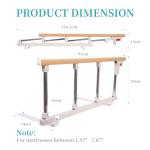 Bed Rails for Elderly Adults, Rail Assist for Seniors Safety,Folding Bed Assist Seniors Safety Bed Guard Rail Handle to Prevent Falling Out of Bed,Bed Side Grab Rail Bed Cane,36.6"x14.2"