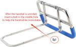 Bedside Assistant Stainless Steel Bedside handrail for The Stable and Foldable Adjustable Senior Bed Safety Rail and Bedside Standing Assist Grab Bar